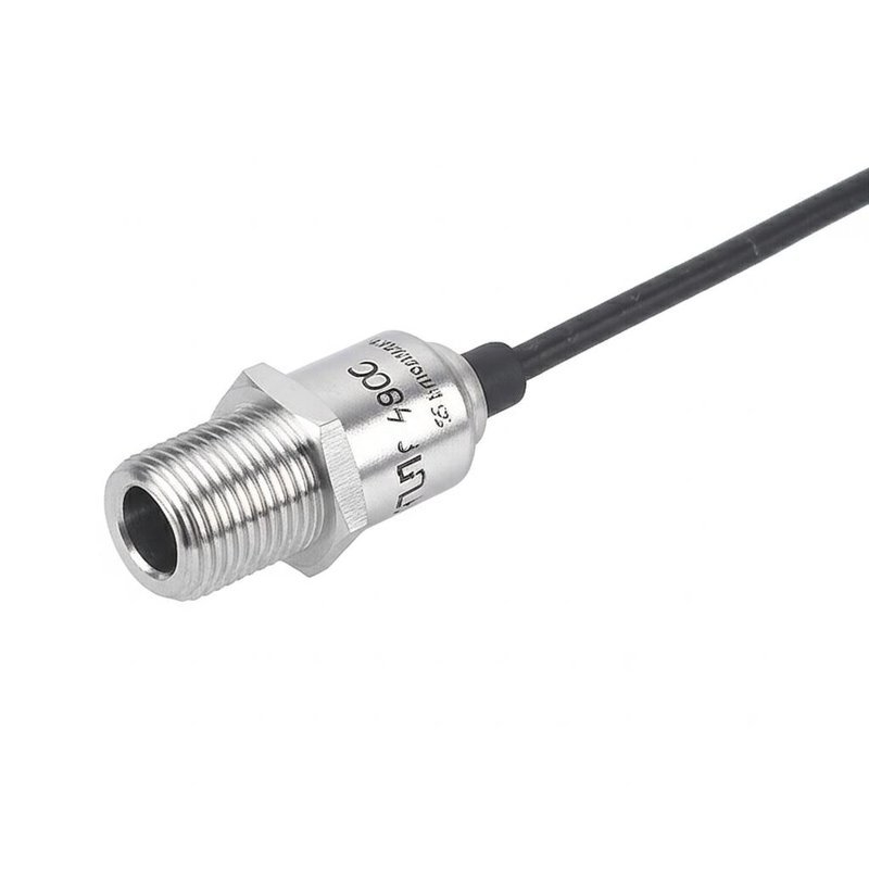 Sensor suhu NTC aluminium dengan impedansi output 0,4 Ohm dan kisaran batas overload 150 % F.S.